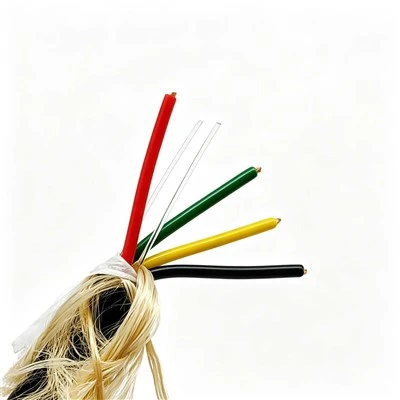 4-kärnig elektrooptisk komposit undervattenskabel med 2 optisk fiber LCP-draghållfast TPU-mantel för djuphavsrobotinspektion