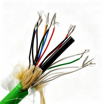 Slitstark dränkbar kabel 16*24AWG+Coax TPU-jacka förtennad kopparflätad sköld för marinteknik