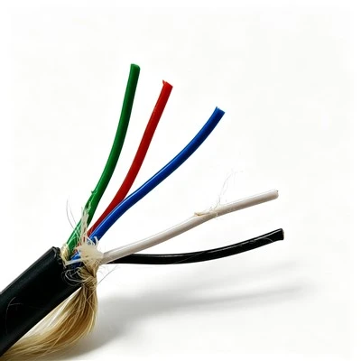 Flexibel TPU-kabel med dubbla-lager 5*1mm ² Bar kopparledare TPEE-isolerad LCP-dragkraft Flätad för undervattens ROV-strömkabel